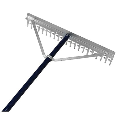Extreme Max 3005.4233 24" Commercial-Grade Screening Rake for Beach and Lawn Care with 66" Handle - size: 24"
