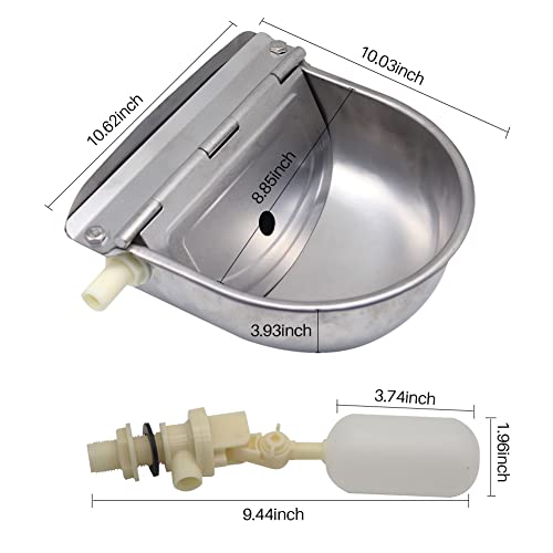 Automatic Livestock Waterer for Cattle, Dogs, Chicken, 304 Stainless Steel