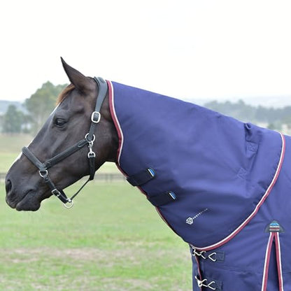 WeatherBeeta ComFiTec Essential Turnout Neck Cover 0g, Navy/Burgundy, Small - color: Navy/Burgundy, size: S