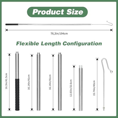 Goat Catcher Leg Hook, Adjustable Shepherd Hook for Goats and Sheep
