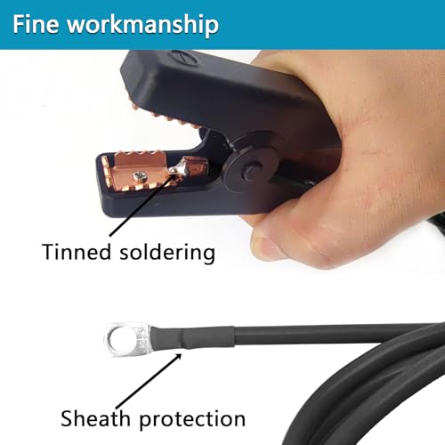 Electric Fence Wire - Grounding Rod, Connect The Energizer and Electric Fence Charger Solar Powered, Solar Electric Fence Lead Wire with Alligator Clip, for Generator Electric Fence - size: Ground Rod with 2pcs 3.7ft Wire