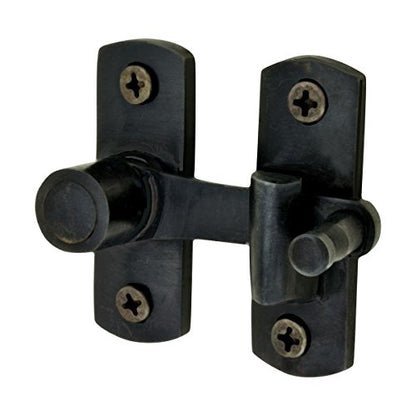 Renovators Supply Manufacturing Door Latch 2 in. Oil Rubbed Bronze Gate Latch/Barn Door Latch Lock with Mounting Hardware - color: Oil Rubbed Bronze