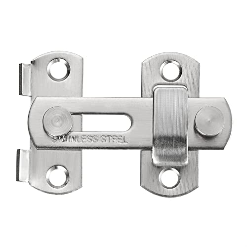 2 Packs Brushed Nickel Stainless Steel Barn Door Latch flip Door Latch_S | Suitable for Sliding Door,Garden Gates,French Door,Fence Gates,Closet,Drawer,Wine Cabinet,Pet Cage