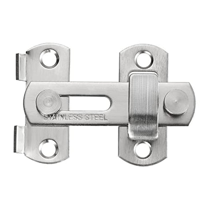 2 Packs Brushed Nickel Stainless Steel Barn Door Latch flip Door Latch_S | Suitable for Sliding Door,Garden Gates,French Door,Fence Gates,Closet,Drawer,Wine Cabinet,Pet Cage