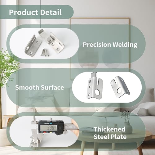 Mooche Flip Latch Gate Latch with Padlock Hole, Brushed-1Pack 2.48"*2.08" - color: Brushed, size: 1 pack-Stainless Large size