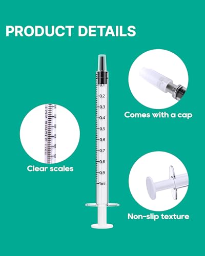 50 Pack 1ml Oral Syringes for Liquid without Needle Individually Wrapped - style: 1ml
