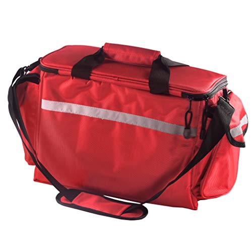 Primacare KB-1088 EMT First Responder Trauma Bag, Empty Deluxe EMS Shoulder Bag, Professional First Aid Kit Bag with 4 Compartments for Emergency Medical Supplies