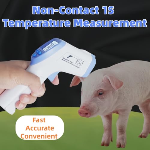 High Precision Infrared Veterinary Thermometer, Accurate Pet Thermometer Memory Animal Thermometer for Farm Livestock Household Pets