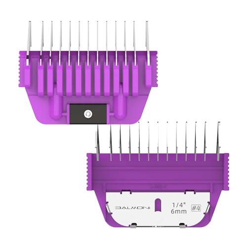 Stainless Steel A5 Wide Guide Comb – Metal Attachment for A5 Wide Blades, Compatible with Wahl KM, Andis, Oster, Heiniger – Smooth & Durable Grooming Guard (6mm - 1/4") - size: 6mm - 1/4"