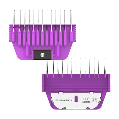 Stainless Steel A5 Wide Guide Comb – Metal Attachment for A5 Wide Blades, Compatible with Wahl KM, Andis, Oster, Heiniger – Smooth & Durable Grooming Guard (6mm - 1/4") - size: 6mm - 1/4"