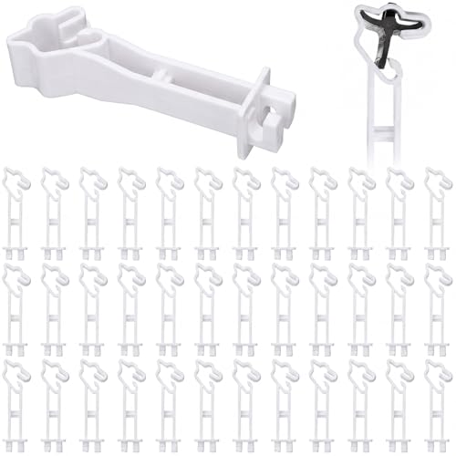 Outus 50pcs Reversed Extender Electric Fence TPost Insulators Snap, White - color: White