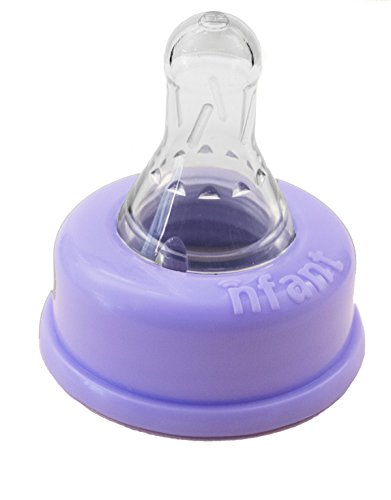 nfant Slow Flow Bottle Nipples (6 ml/min) - Fits Ready-to-Feed Hospital Nursery Bottles & Standard-Neck Baby Bottles - Anti-Colic Vented, 100% Silicone - Purple 4-Pack - color: Purple
