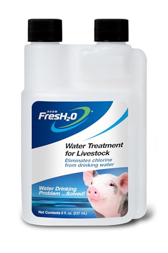 Show FresH2O Livestock Water Treatment for Drinking Water - Effectively Eliminates Chlorine and Removes Related Odor, Easy to Use, Treats Up to 75 Gallons - 8oz - size: 8 oz