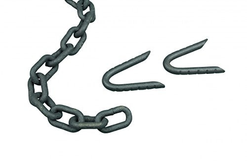 Renovators Supply Manufacturing Black Cast Iron Cannonball Weight Automatic Gate Closer with 5 Ft. Long Galvanized Chain Pack of 2 - color: Black Cannonball, size: Pack of 2