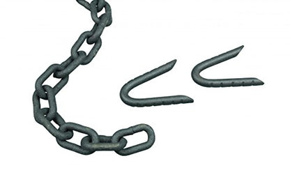 Renovators Supply Manufacturing Black Cast Iron Cannonball Weight Automatic Gate Closer with 5 Ft. Long Galvanized Chain Pack of 2 - color: Black Cannonball, size: Pack of 2