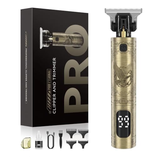 Solati Beard Trimmer for Men, Metal Vintage Hair Clippers, Next-Gen Upgrade | Travel Size, Quiet Motor, Metal Wire Drawing Process, USB-C Charge, 180-min Running Time, Cordless Electric Shaver & Razor