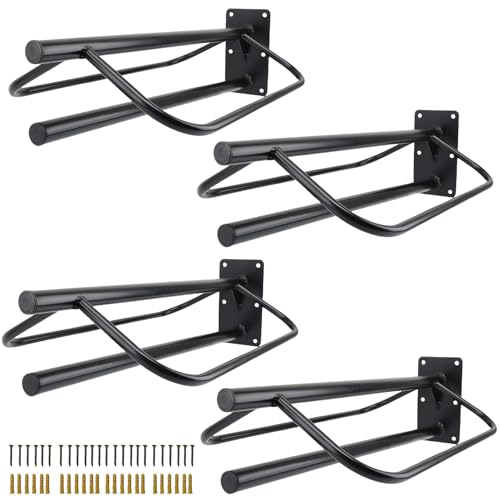 4 Pcs Saddle Rack 23.8 x 12.6 x 7.5 in Heavy Duty Wall Mounted Saddles Stand Portable Saddle Holder with One Pad Bar Suitable for English Western Horse Blanket Stall Barn Trailer Tack Room - style: One Pad Bar (4PCS)