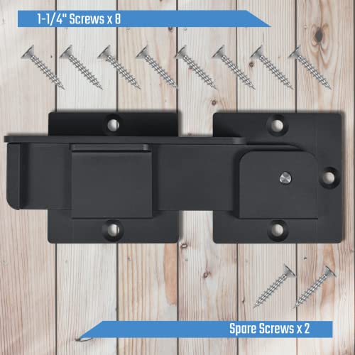 7.5" Flip Gate Latch Lock for Wooden Fence with Padlock Holes | 4mm Heavy Duty Aluminum Alloy Door Latch for Outdoor Swing Sliding Gate, Double Gate, Barn Shed Garage Yard