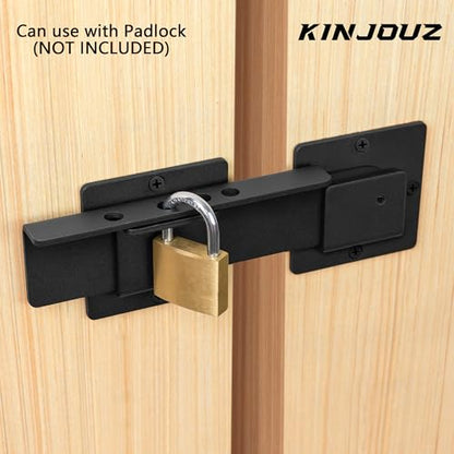 9" Flip Gate Latch Lock with 4 Padlock Holes, Adjustable Door Latch