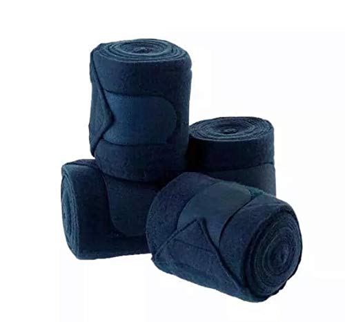 Horse Fleece Bandages/Polo Wraps/Stable Wraps Equestrian Leg Wraps Set of 4 TACK Equestrian Boots Protection (Maroon)