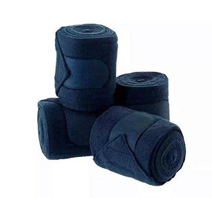 Horse Fleece Bandages/Polo Wraps/Stable Wraps Equestrian Leg Wraps Set of 4 TACK Equestrian Boots Protection (Maroon)