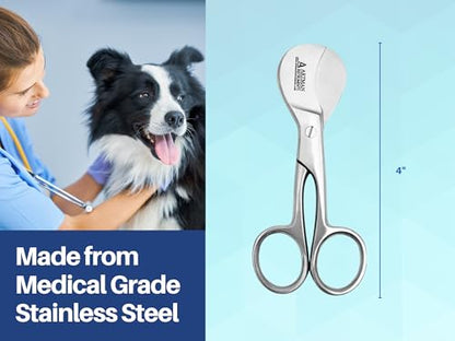 ARTMAN INSTRUMENTS 4" Pet Umbilical Cord Scissors | Sharp Stainless Steel | Smooth Working for Umbilical Cord, Sutures, Veterinary and Surgical Use |