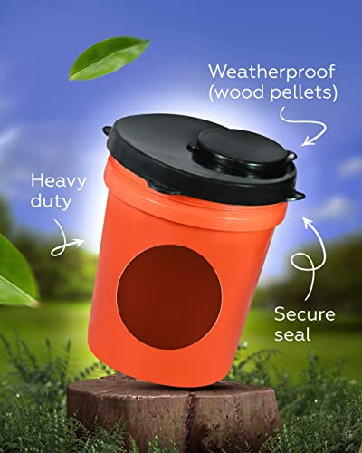 5 Gallon Bucket Lid with Pour Spout, Airtight Rubber Seal - Black - color: Black