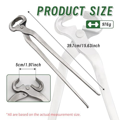 15 Inch Stainless Steel Horse Hoof Nipper Heavy-Duty Hoof Trimmer Cutter