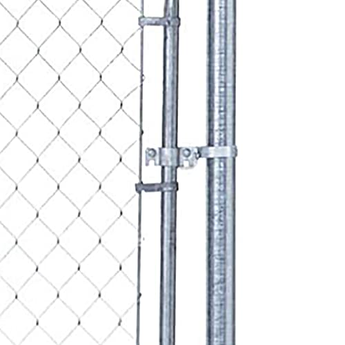 1-3/8" x 1-3/8" Fork Latch Galvanized Fence Gate Latch for Chain Link Fence Gate Frames with Padlock Hole Wall Mount to Post or Wall