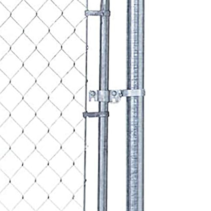 1-3/8" x 1-3/8" Fork Latch Galvanized Fence Gate Latch for Chain Link Fence Gate Frames with Padlock Hole Wall Mount to Post or Wall