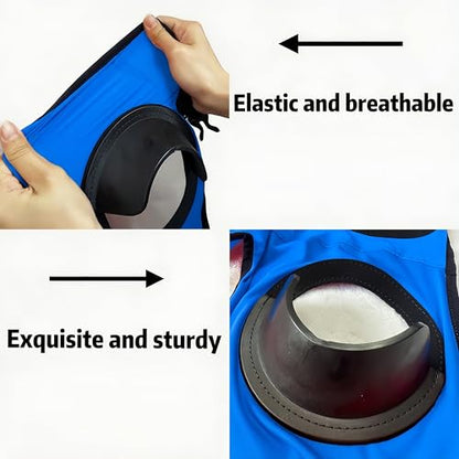 Adjustable Horse Fly Masks - Focus Aid for Racing & Training,Super Comfort Stretchy Equestrian Eye mask Large Eye Space with UV Protection Soft on Skin with Breathability (Blue) - color: BLUE