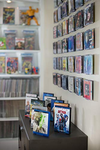 CollectorMount DVD Mount 3 Pack, Video Games, 45 Records and Blu-Rays, Shelf Stand or Wall Mount, Invisible, Adjustable - size: 3 Pack