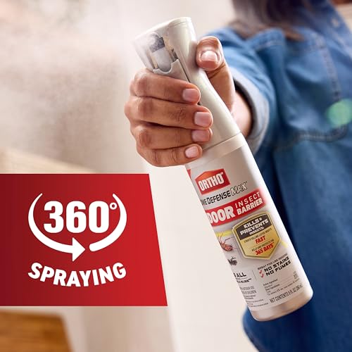 Ortho Home Defense Max Indoor Insect Barrier, 9 fl. oz. with Refill | Kills Ants, Roaches, Spiders, Fleas and Ticks, 360 Sprayer - color: Flairosol + Refill