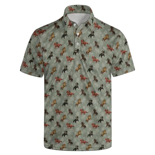 Men‘s Golf Shirt Funny Polo Shirts Short Sleeve Golf Polo Shirts Gifts Print Shirts - color: Style-kdmo2a-3, size: X-Large