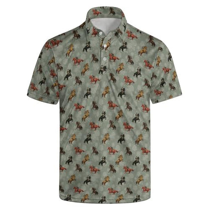 Men‘s Golf Shirt Funny Polo Shirts Short Sleeve Golf Polo Shirts Gifts Print Shirts - color: Style-kdmo2a-3, size: X-Large