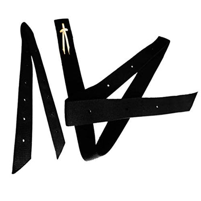 Double Ply Black Nylon Cinch Strap And Off Billet Saddle Set