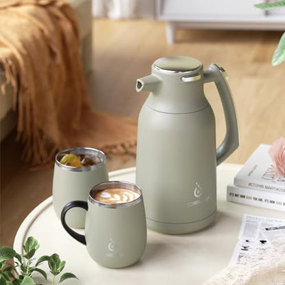 IDEUS Thermal Coffee Carafe 68oz, Beverage Dispenser Celadon - color: Celadon, size: 68 Ounces