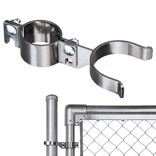 Stainless Steel 1-7/8" x 2-3/8" Chain Link Gate Latch （Fit 1-7/8" Gate Frame）, Heavy Duty Chain Link Fence Gate Fork Latch with Hole for Padlock 1Pack - color: 1-7/8"x2-3/8"