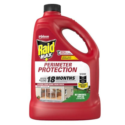 Raid MAX Perimeter Protection Multi Insect Killer Bug Spray, 1 Gal Refill