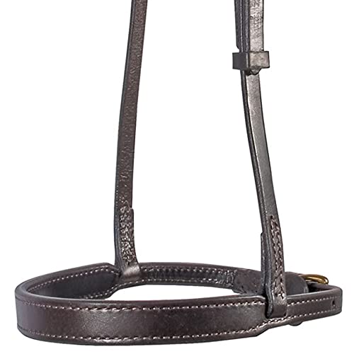 Billy Royal Work Cavesson for Horses | 1" Noseband with 5/8" Crown and Cheek | Hand Rubbed and Oiled Leather | Dark Oil Color