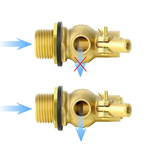 GASHER 1PCS 3/4" 304 Stainless Steel Float Ball Valve with 3/4"G Female x 3/4"NPT Male Adapter, DN20 Adjustable Water Tank Float Ball Valve for Stock Tank Pool Water Level Control - size: 3/4" DN20