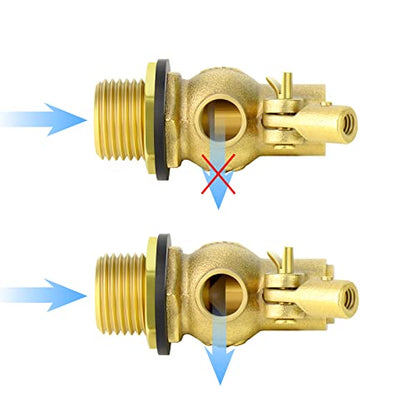 GASHER 1PCS 1/2" 304 Stainless Steel Float Ball Valve with 1/2"G Female x 1/2"NPT Male Adapter, DN15 Adjustable Water Tank Float Ball Valve for Stock Tank Pool Water Level Control - size: 1/2" DN15