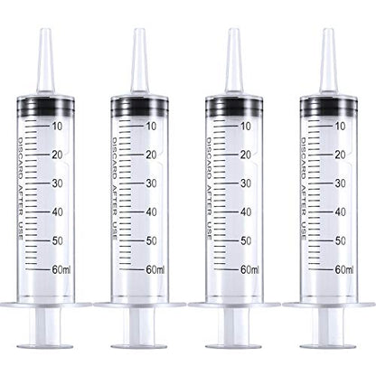 Frienda 4 Packs Syringes Without Needles,60 Ml - size: 60 ml