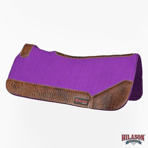 HILASON Western Wool Felt Horse Saddle Pad 30X30 in - color: Purple
