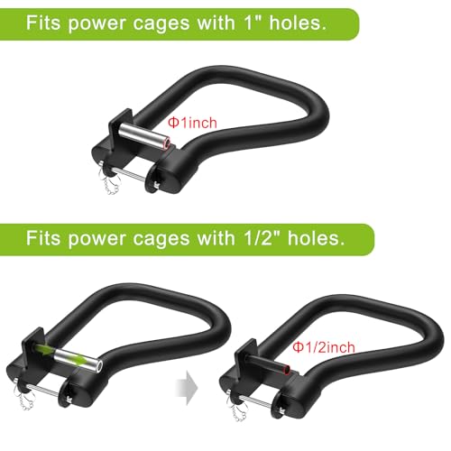 SELEWARE Dip Bar Attachment for Power Rack, 2 x 2 Tube, Multi Grip Handle - color: For 2" x 2" Rack with 1" or 1/2" Hole