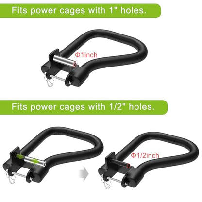 SELEWARE Dip Bar Attachment for Power Rack, 2 x 2 Tube, Multi Grip Handle - color: For 2" x 2" Rack with 1" or 1/2" Hole