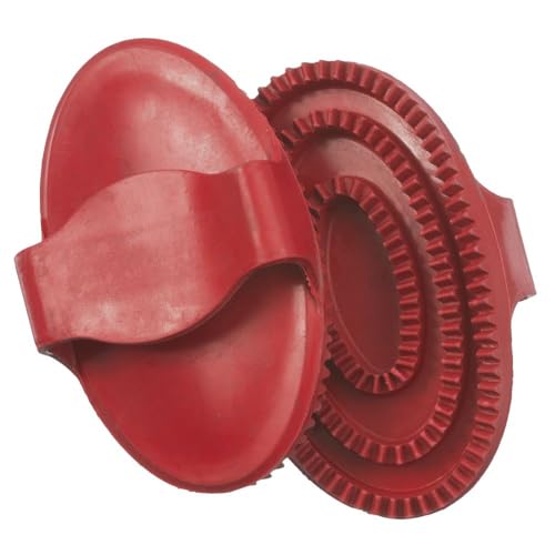 Tough 1 Large Rubber Curry Comb - color: Red