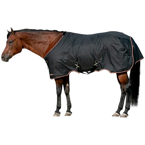 Kensington Protective Products Signature Light Weight Horse Turnout Blanket, Black, 72-in