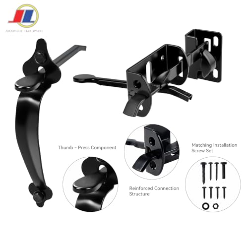 Thumb Latch, Cast Iron Gate Latch Set, Black - size: Thumb