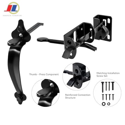 Thumb Latch, Cast Iron Gate Latch Set, Black - size: Thumb
